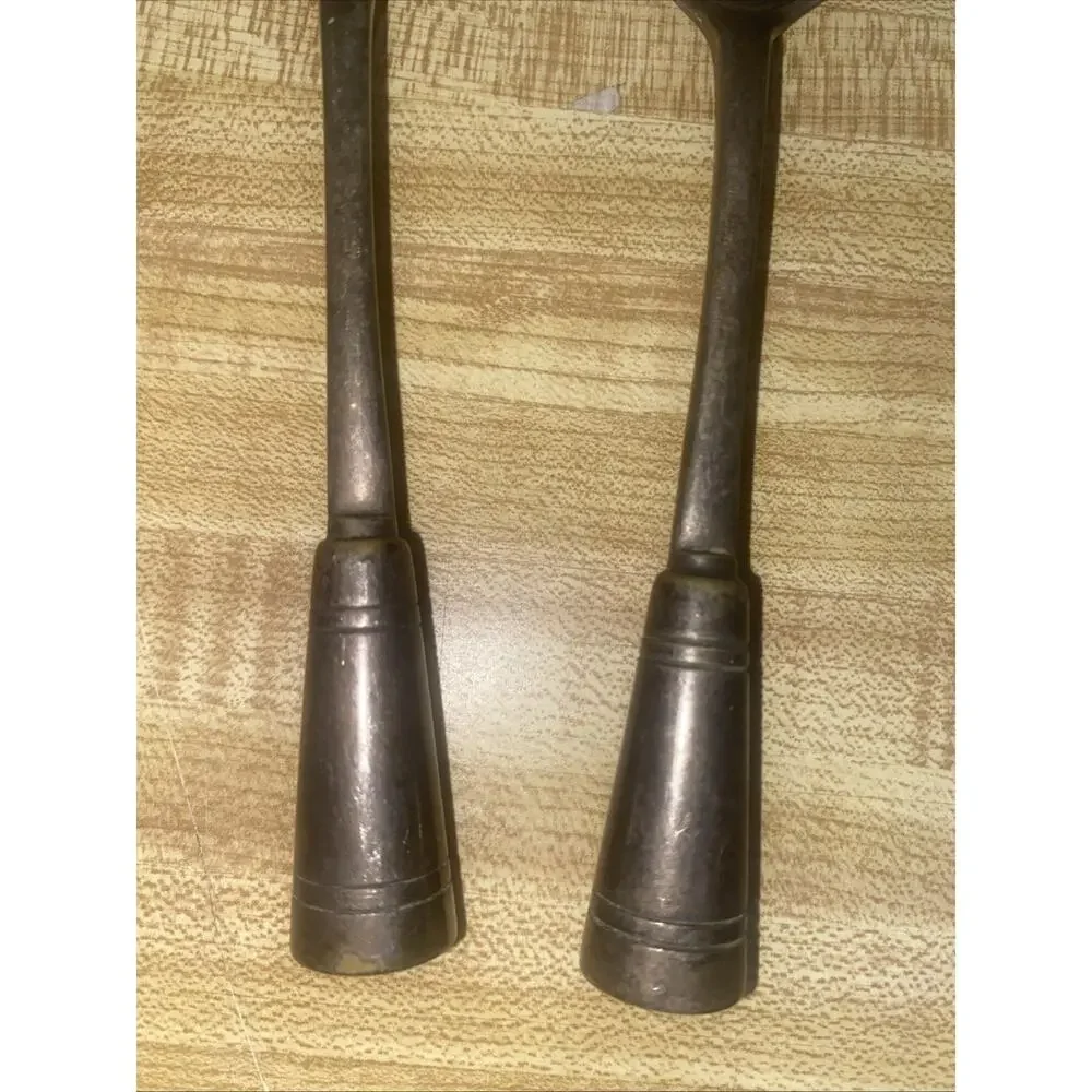 WMFN Salad Serving Set Big Spoon Fork Nickel Silver German 1880s-1903